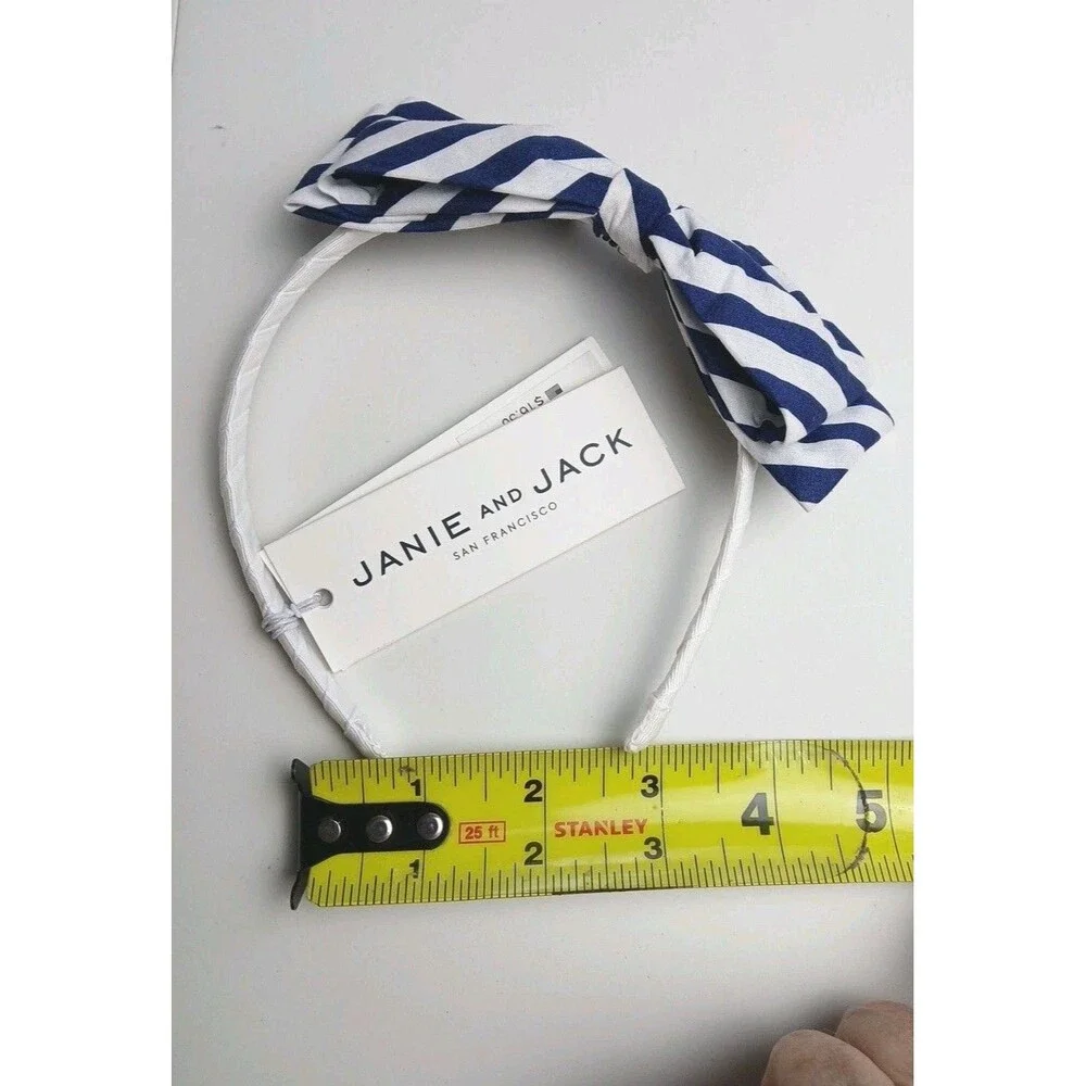 Accesory Lot Janie and Jack Headband Bow Blue White Multicolor Floral Clip NWT